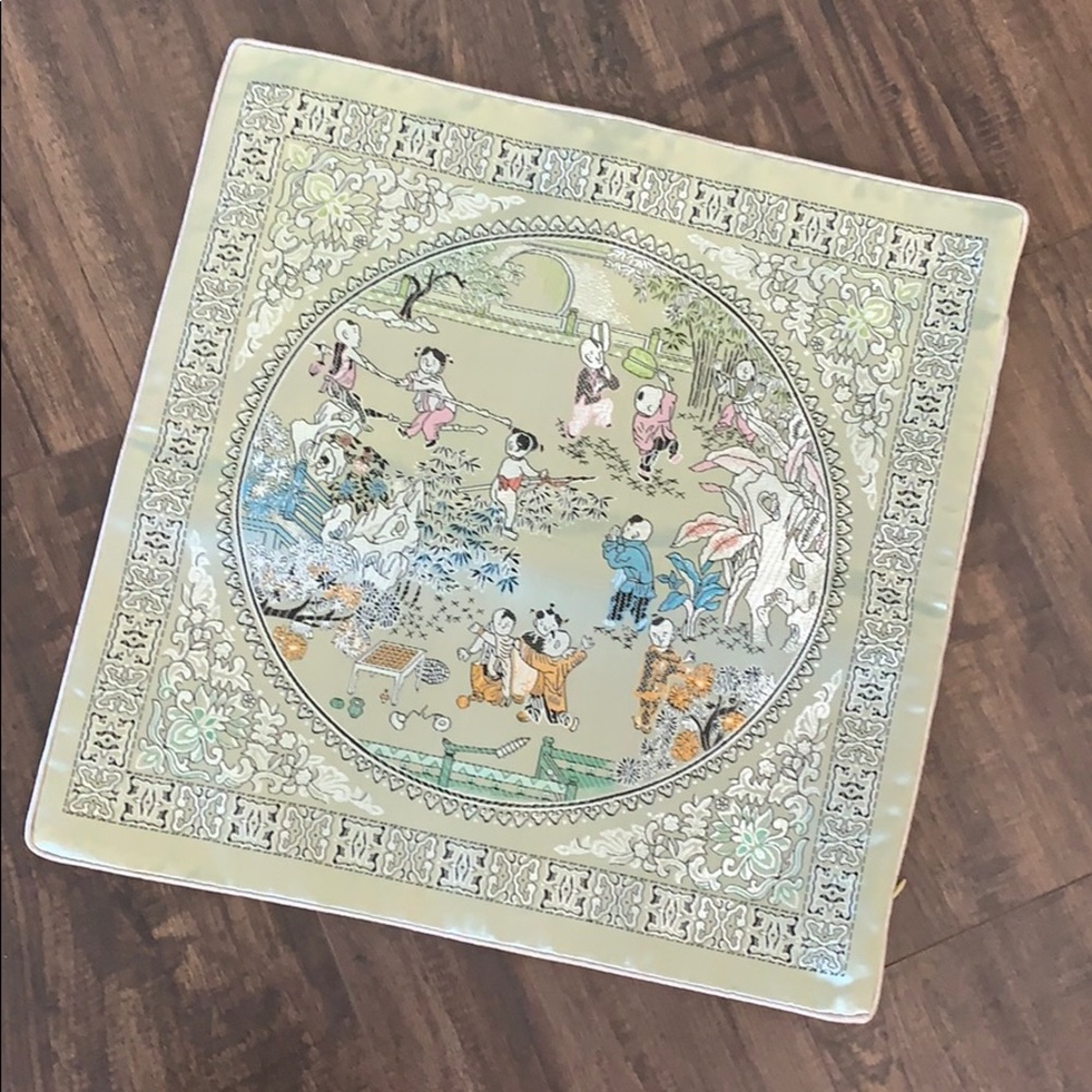 2 for $30 - Silky Sage Vintage Chinese Pillowcase